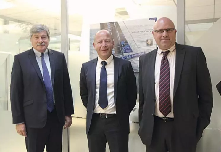 Pierre Chauvois, directeur général de la Banque populaire du Sud, Bernard Boucharin, directeur de la succursale de Lozère et Jean-Philippe Dubar, directeur régional de l’Hérault et de la Lozère.