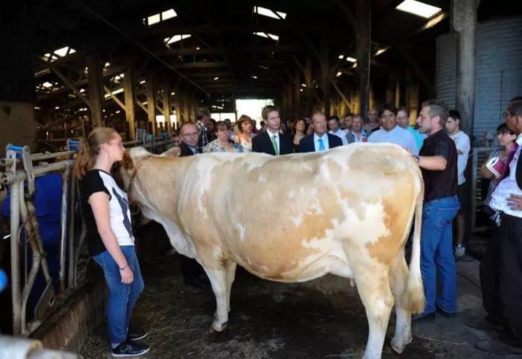 Visite des élus au lycée agricole le mardi 3 septembre 2013 à l’EPLEFPA de la Lozère, Saint Chely d’Apcher