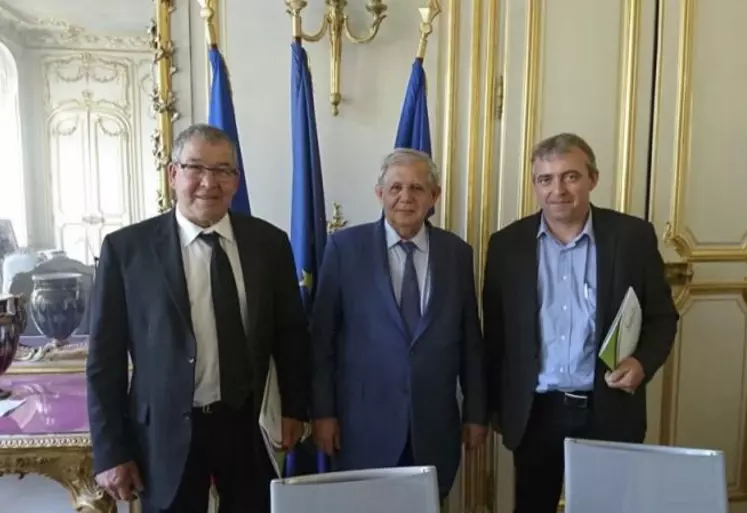 Tony Cornelissen et Patrick Bénézit ont rencontré le ministre Mézard.