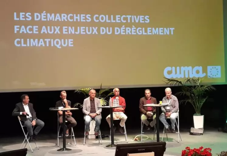 La table ronde du congrès de la FNCuma sur le changement climatique et les défis des collectifs agricoles ont animé la salle.