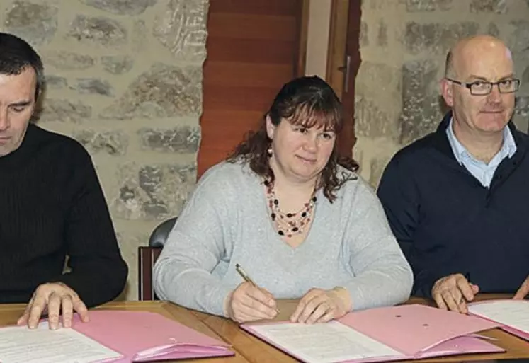 De gauche à droite, Gilles Paulet, Christine Valentin et André Thérond.