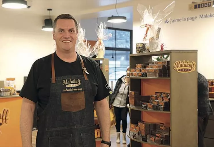 Gérant de Malakoff, Romain Chollier a ouvert sa chocolaterie de Banassac le 11 novembre dernier.