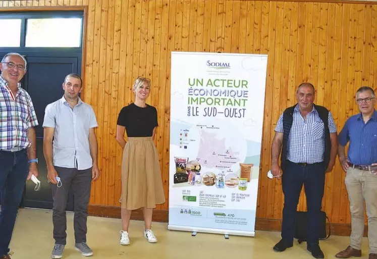 Damien Lacombe, président de Sodiaal Union, accompagnait les responsables de la section Lozère Aveyron Aude Tarn de la coopérative lors de son assemblée générale, lundi 14 juin à Ceignac.