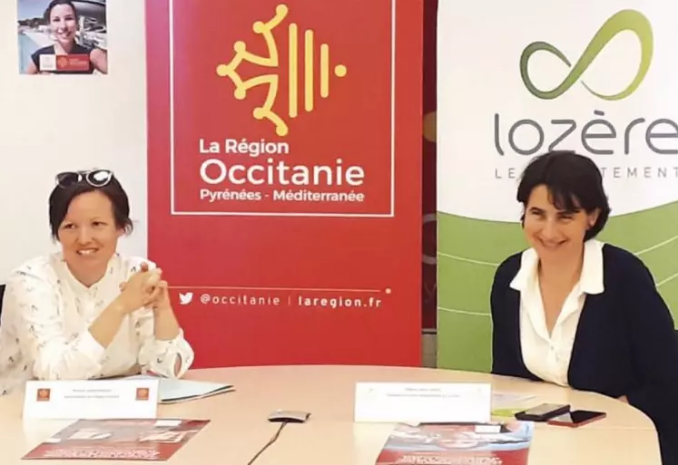 Ce mardi 16 juin, Aurélie Maillols, vice-présidente de la région et Sophie Pantel, présidente du département, ont présenté les modalités d'application du fonds l'Occal* en Lozère.