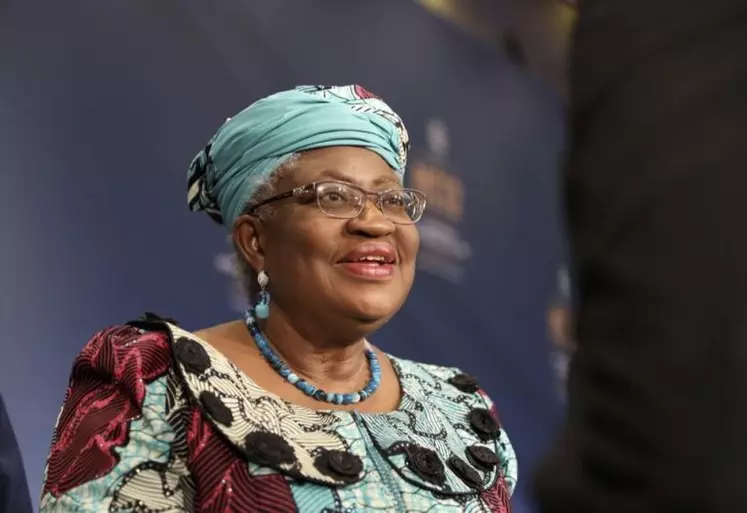 La directrice générale de l'OMC, Ngozi Okonjo-Iweala, lors de la 12e conférence interministérielle de l'OMC.