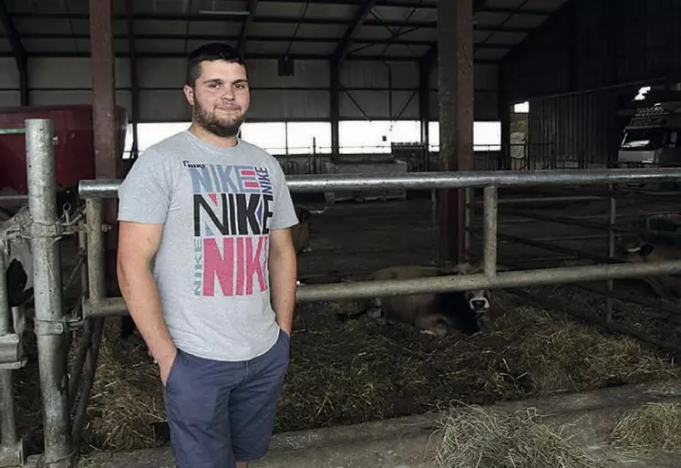 Quentin Théron présentera huit animaux du Gaec familial dimanche prochain à Grandrieu.