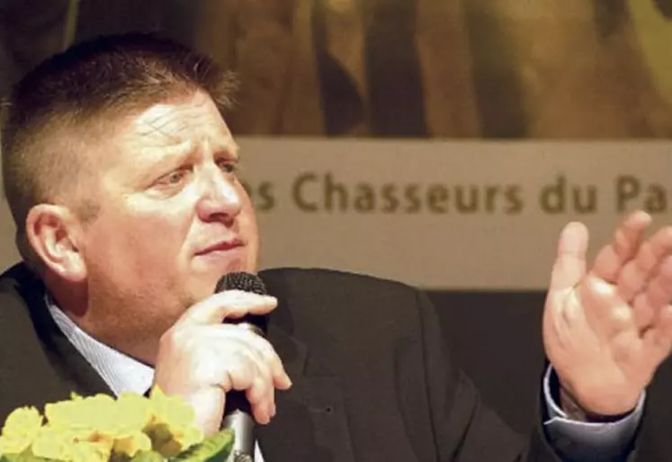 Willy Schraen est le président de la fédération nationale des chasseurs (FNC) depuis août 2016.