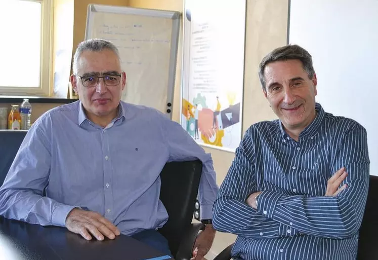 Jean-Claude Virenque, président d'Unicor, et Laurent Saccol, nouveau directeur général.