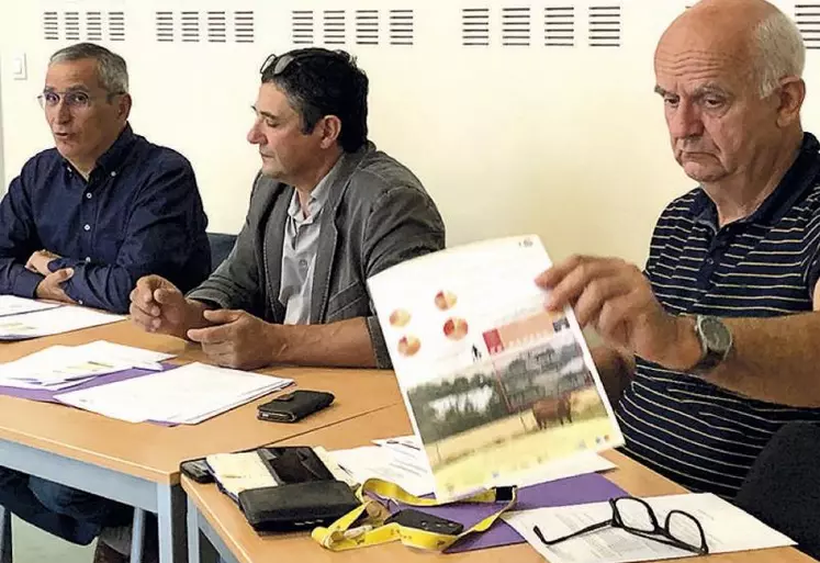 De gauche à droite : Bruno Douniès, Thierry Lafragette et Vincent Juillet.