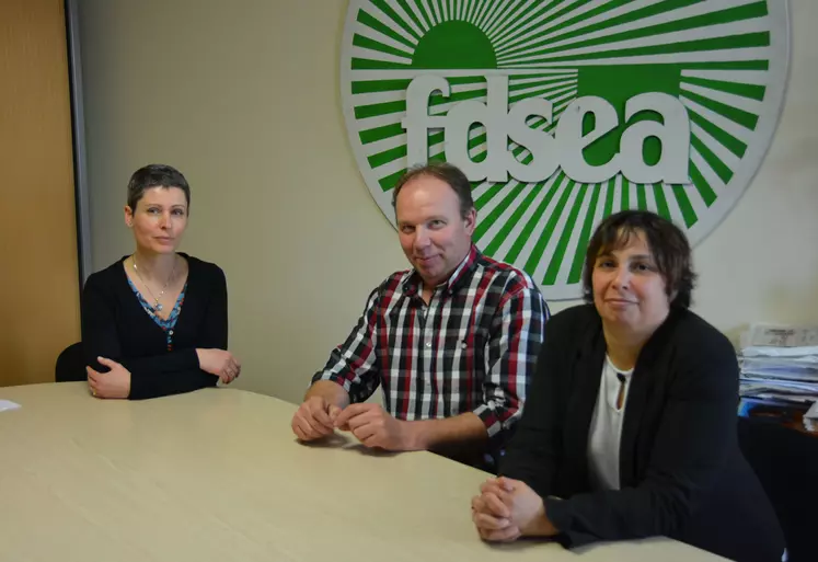 Hélène Burgaud-Tocchet, Christian Arvis et Séverine Bry.