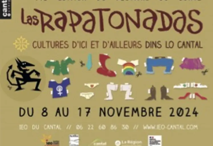 Affiche du festival des Rapatonadas avec rapaton et des habits