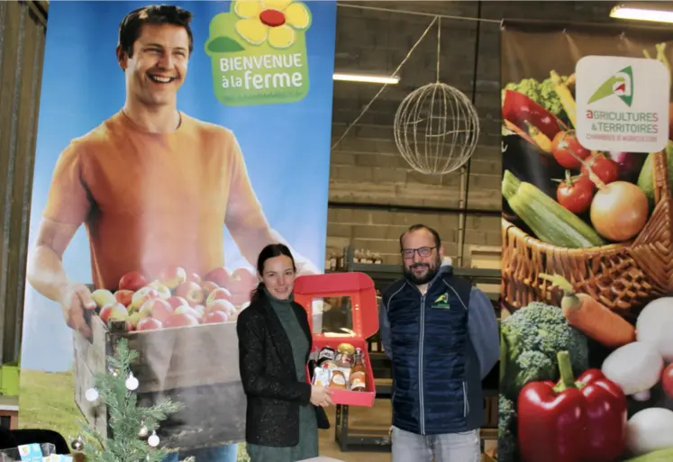 Nicolas et Clarisse responsables du Drive Fermier de Corrèze