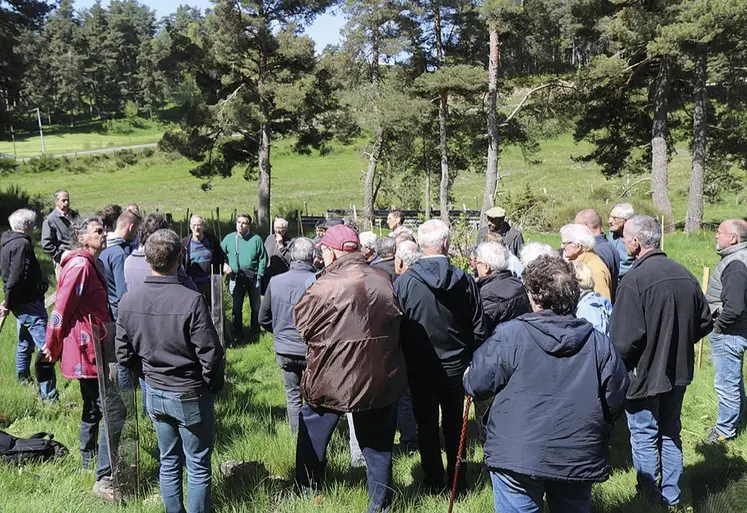 L'ASLG des forêts de Terre de Peyre réunie sur une parcelle