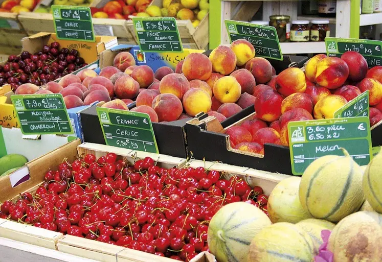 Des fruits et légumes en agriculture biologique