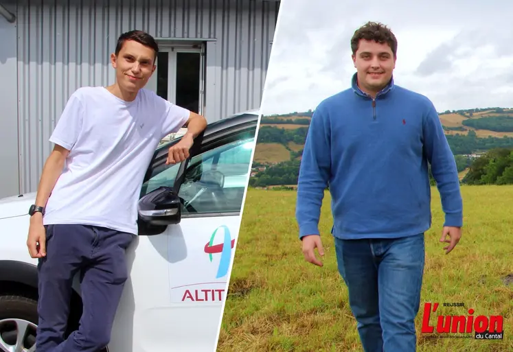 Deux jeunes garçons aux activités liées à l'agriculture. 