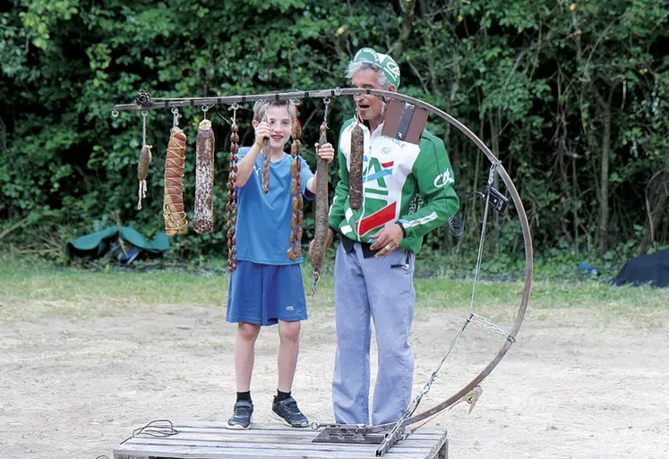 Une harpe à saucisse