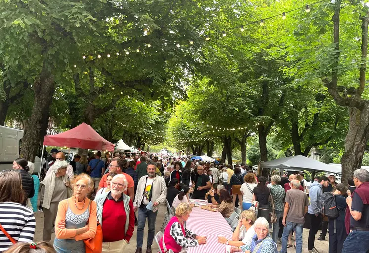 Les allées du Jardin Henri Vinay au Puy étaient bondées.