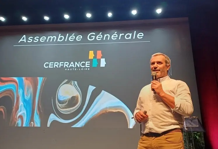 Thierry Bouchet président de Cerfrance Haute-Loire lors de l'AG du 5 décembre à Vals-près-Le-Puy.