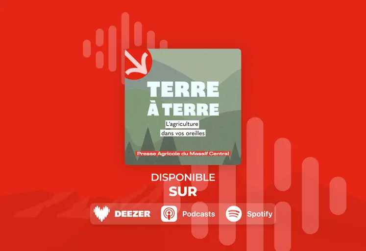 Visuel de "Terre à Terre", un podcast de la Presse Agricole du Massif Central