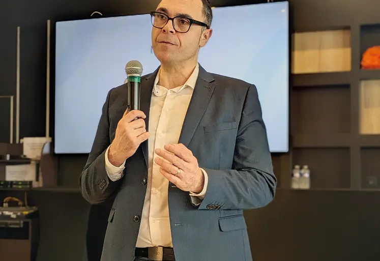 Jean-François Aléo, directeur de l'entreprise de services du numérique Ouidou, a été invité à expliquer comment la data et l'intelligence artificielle peuvent quotidiennement améliorer la performance des élevages.
