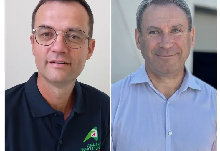 Franck Vernezy, Chambre d'agriculture de l'Allier, et Patrice Girard, Cerfrance Terre d'Allier.