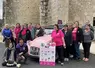 Photo de groupe de la commission des Agricultrices de la FDSEA de la Creuse lors de la Marche rose 2024.