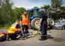 accident de tracteur pompiers manoeuvre