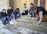 Les JA sur le parvis de la cathédrale
