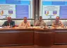 A la tribune : le sénateur Duplomb, J.P Chaput, DDT, le président Y. Fialip et le directeur C. Buffière. 
