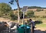 abreuvoir et pompe solaire sur puits