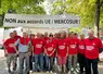 Les éleveurs se sont retrouvés à proximité de l'ambassade du Brésil à Paris.