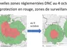 carte montrant le passage en zone de surveillance de la zone de protection savoyarde initiale.