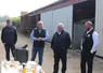 Jérémy Poncet, responsable du groupe lait chez JA Loire ; Patrick Bénézit, président de la FNB ; Jean-Luc Perrin, président de la FDSEA de la Loire ; Jonathan Janichon, président de la section bovine de la FRSEA Aura.
