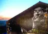 Une marmotte dessinée sur un mur