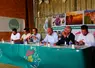 À la tribune : Pierre-Elie Simonnet président de la FNSEA86, Bernard Layre, président de la chambre régionale d’agriculture, Yohann Guédon, président de la FNSEA NA, Alain Rousset, président de Région, Jean-Pierre Raynaud, vice-président de Région en charge de l’agriculture et Clément Courteix, président de JA Nouvelle-Aquitaine.
