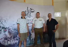 Pascal Picaud, vice-président ovins, Jean-François Aucouturier, président, et Jean-Christophe Dufour, vice-président bovins.