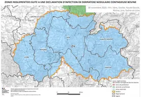 45 jours après le dernier foyer et si le taux de vaccination de la zone le permet, la zone réglementée devient zone vaccinale DNC. Cela ouvre la porte à une reprise des échanges, vers la zone indemne dans un premier temps et à l’export dans un deuxième temps. Compte tenu de leur proximité, 3 anciennes zones ont été fusionnées en une seule grande zone vaccinale.