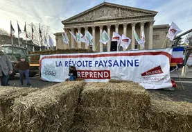 Les agriculteurs du réseau FNSEA-JA ont manifesté à Paris devant l'Assemblée nationale.