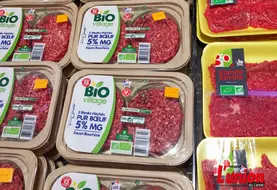 rayon steak haché bio en GMS