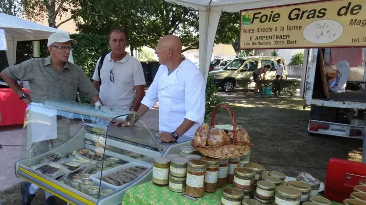 Les produits de Franck Arpentinier sont proposés à la vente, chaque année, lors du MPP de Saint-Pourçain-sur-Besbre.