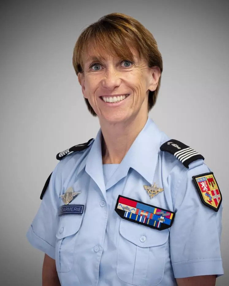 Colonelle Isabelle Oréfice, commandant du groupement de gendarmerie départementale de l’Allier.