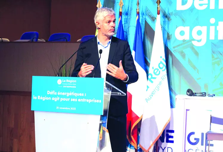 Laurent Wauquiez, président de la Région Auvergne-Rhône-Alpes, a annoncé un plan d'aides en faveur des entreprises et des industries du territoire, sévèrement touchées par l'augmentation des coûts de l'énergie.