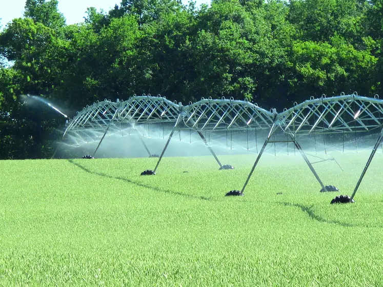 Le plan eau annoncé par Emmanuel Macron devrait débloquer une enveloppe de 30 millions d'euros pour soutenir l'investissement matériel des agriculteurs dans des "systèmes d'irrigation plus économes en eau".