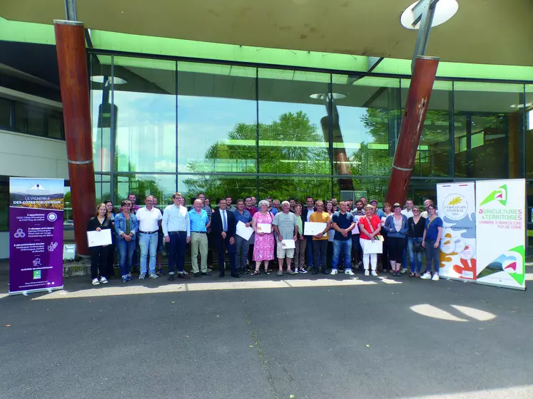 Les lauréats du CGA 2023 ont reçu leur diplômes à la Chambre d'agriculture du Puy-de-Dôme. 