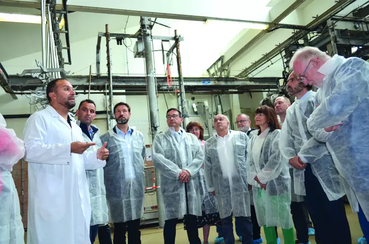 En visite le 4 août dernier à l'abattoir d'Ambert, les élus du territoire, du Département et de la Région, ont annoncé soutenir financièrement les travaux de modernisation de l'outil.