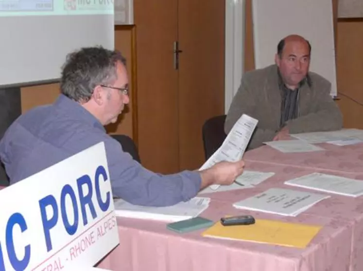 Gérard Dutois et Francis Le Bas, respectivement directeur et président de MC Porc ont fait le bilan de l’année écoulée