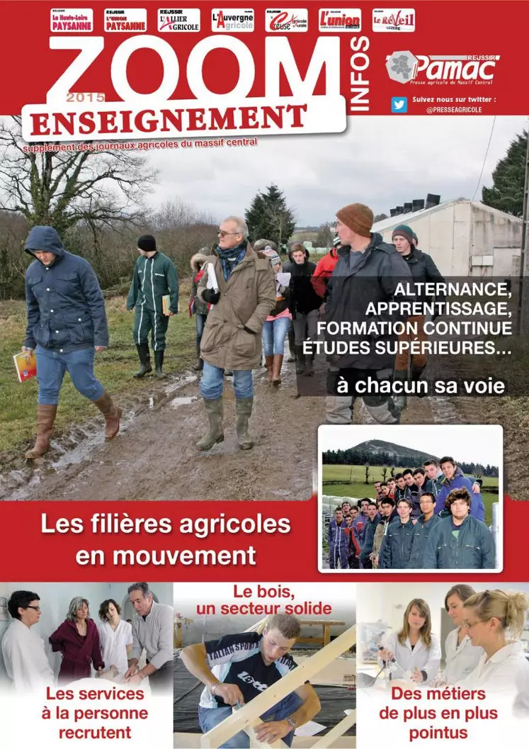 Supplément enseignement des journaux agricoles du Massif central.