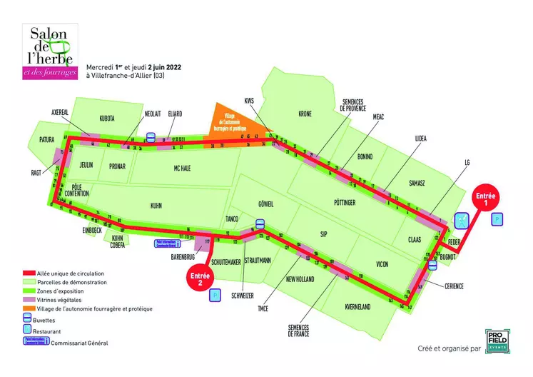 Plan du salon de l'herbe