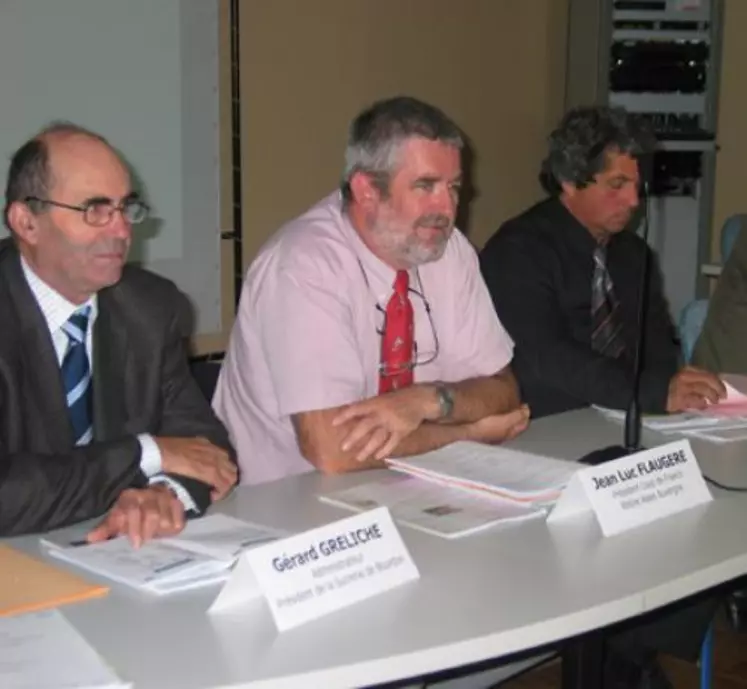 Gérard Greliche, administrateur, président de la Sucrerie Bourdon, Jean-Luc Flaugère, président de Coop de France Rhône Alpes Auvergne et Michel Delsuc président de Coop de France Auvergne ont présenté leur plan  d’avenir