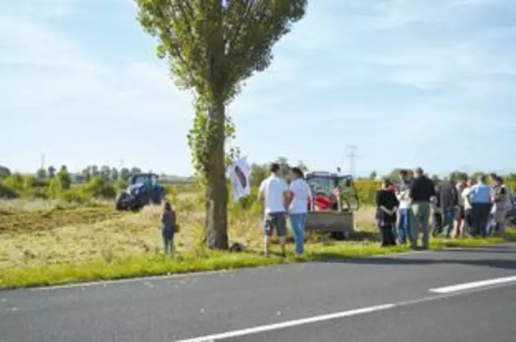 Les jeunes agriculteurs du Puy-de-Dôme ont labouré la parcelle destinée à accueillir le parc photovoltaïque à Saint-Clément-de-Régnat.